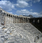 Roman theatre, built by Greek architect Zenon, 155 AD, Aspendos in Pamphylia, Turkey
